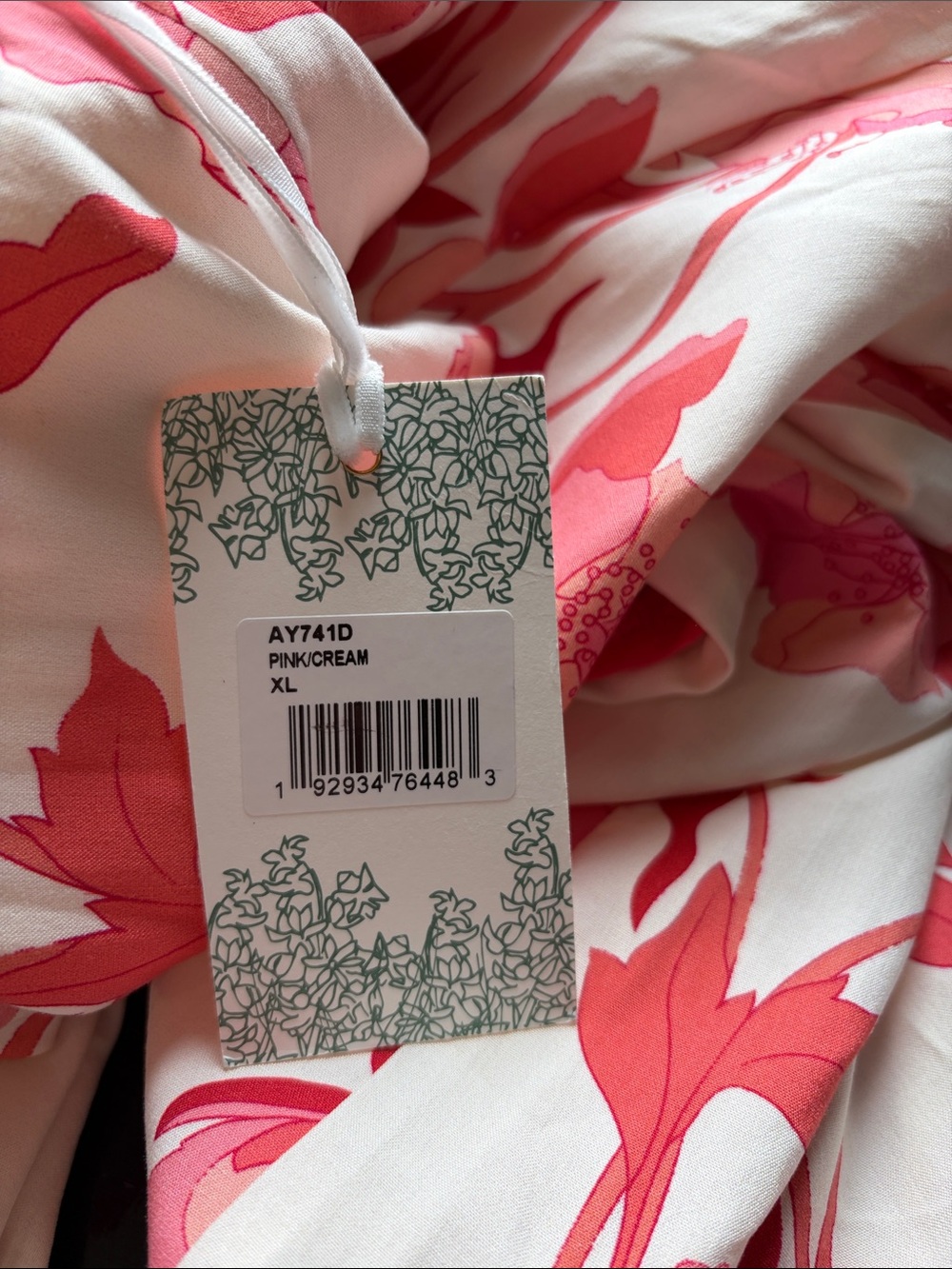 Tuckernuck Hyacinth House Peppa Midi Dress Coral Multi Floral Sz XL NEW - Picture 12 of 16